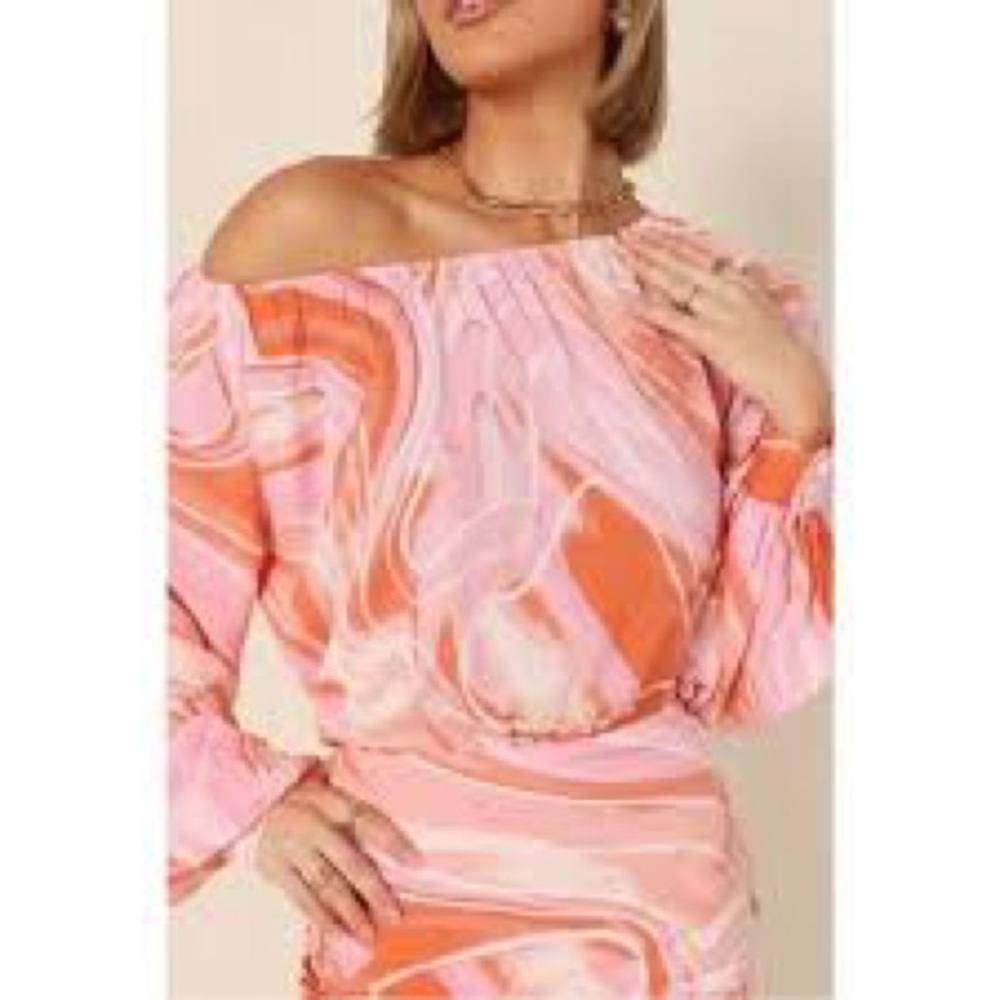 Petal & Pup Mila pink Swirl Midi Dress - Picture 5 of 11